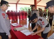 Kapolres Buol Pimpin Upacara Sertijab PJU Serta Dua Kapolsek Jajaran