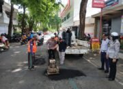Pencari Jalan Rusak Polresta Banyuwangi Bersama Dinas Instansi Terkait Gercep Perbaiki Jalan
