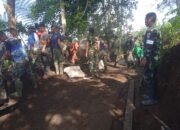 Tunjukan Semangat Kebersamaan, Dan SSK TMMD Kodim Tabanan Terjun Langsung dalam Pengerasan dan Betonisasi Jalan